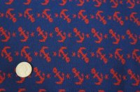 セレクト生地：アンカーニット（青）20cmカットクロス