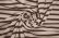 画像1: セレクト生地：リネン混ボーダー天竺（ブラウン）50cmカットクロス (1)
