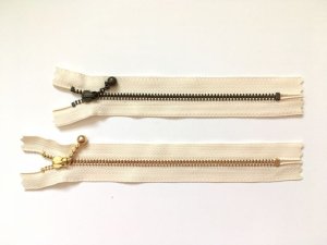 画像2: ファスナー：30cm玉付きファスナー（キナリ）