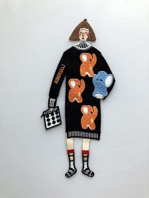 画像4: セレクトワッペン☆縫い付けタイプ・女の子BIG刺繍ワッペン