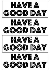 オリジナルアイロンシート（艶消しラバーシート）HAVE A GOOD DAY(小）