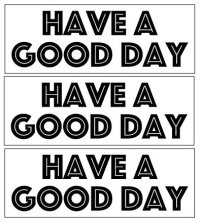 オリジナルアイロンシート（艶消しラバーシート）HAVE A GOOD DAY(大）