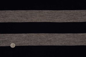 画像1: セレクト生地：ビッグボーダー裏毛（ベージュ杢×ネイビー）1mカットクロス