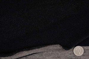 画像3: セレクト生地：ビッグボーダー裏毛（ベージュ杢×ネイビー）1mカットクロス