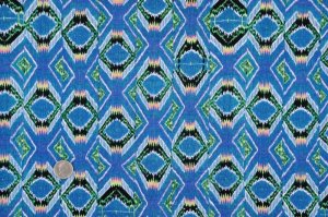 画像1: セレクト生地：アジアン天竺（ブルー）1mカットクロス