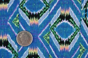 画像2: セレクト生地：アジアン天竺（ブルー）1mカットクロス