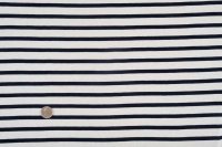 セレクト生地：ボーダー天竺（オフ×ネイビー）1mカットクロス