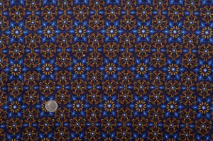 画像2: セレクト生地：レトロフラワーコーデュロイストレッチ（ブルー）