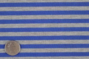 画像2: セレクト生地：ボーダー天竺（グレー／ブルー）