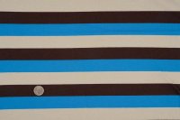セレクト生地：先染め3色ボーダー天竺（ブラウン・ブルー系）50cmカットクロス