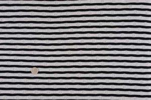 画像2: セレクト生地：ドットボーダー接結（ブラック／オフ）80cmカットクロス