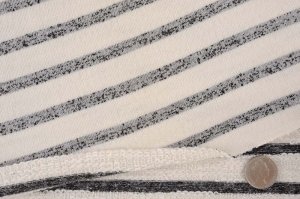 画像3: セレクト生地：リバーシブルボーダースラブMIX裏毛（オフ／ブラック）