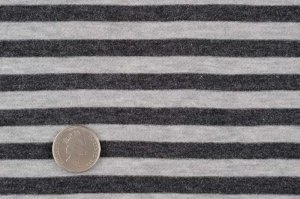 画像1: セレクト生地：杢調ボーダー天竺（杢ブラック）