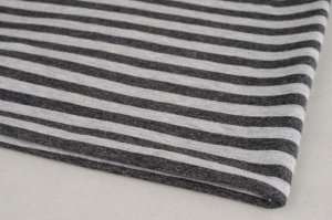 画像4: セレクト生地：杢調ボーダー天竺（杢ブラック）