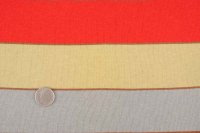 セレクト生地：3色ボーダー（グレー／レッド／イエロー）30cmカットクロス