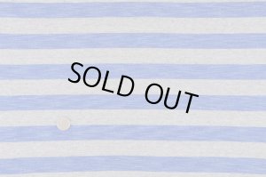 画像2: セレクト生地：かすれ太ボーダー裏毛（ブルー）40cmカットクロス