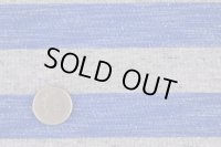 セレクト生地：かすれ太ボーダー裏毛（ブルー）40cmカットクロス