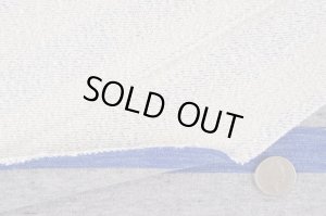 画像3: セレクト生地：かすれ太ボーダー裏毛（ブルー）40cmカットクロス