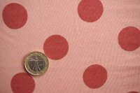 セレクト生地：コインドット天竺（ピンク×濃ピンク）25cmカットクロス