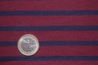 セレクト生地：先染めボーダー天竺（エンジ×ネイビー）1mカットクロス