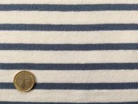 セレクト生地：ボーダー天竺（オフ×ブルーグレー）65cmカットクロス