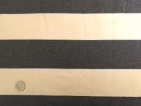 セレクト生地：ワイドボーダー天竺（グレー×ナチュラル）70cmカットクロス