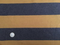 セレクト生地：ワイドボーダー天竺（グレー×マスタード）20cmカットクロス