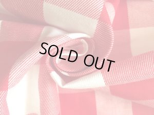 画像4: セレクト生地：ブロックチェック柄コットン（レッド）50cmカットクロス