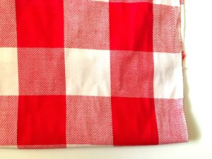 画像5: セレクト生地：ブロックチェック柄コットン（レッド）45cmカットクロス