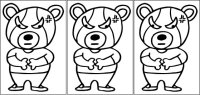オリジナルアイロンシート（艶消しラバーシート）：くまのプン