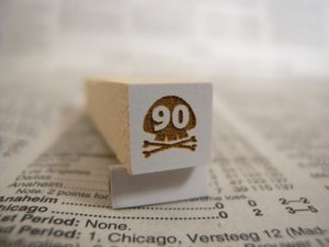 画像1: サイズスタンプ：スカル90size
