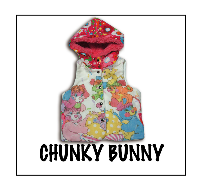 CHUNKY BUNNY☆3collarベスト:ボタンtype  (型紙／仕様書あり）