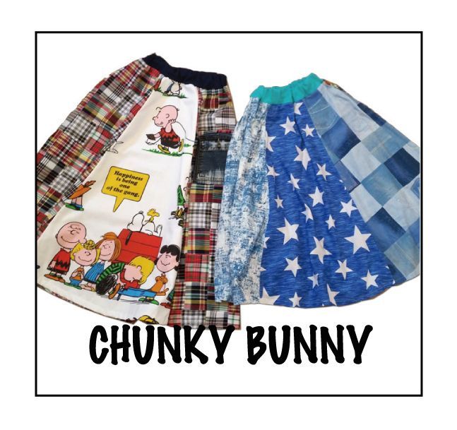 CHUNKY BUNNY☆ 6パネルフレアスカート  大人用(型紙／仕様書あり）