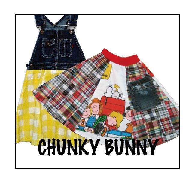 CHUNKY BUNNY☆ 6パネルフレアスカート (型紙／仕様書あり）