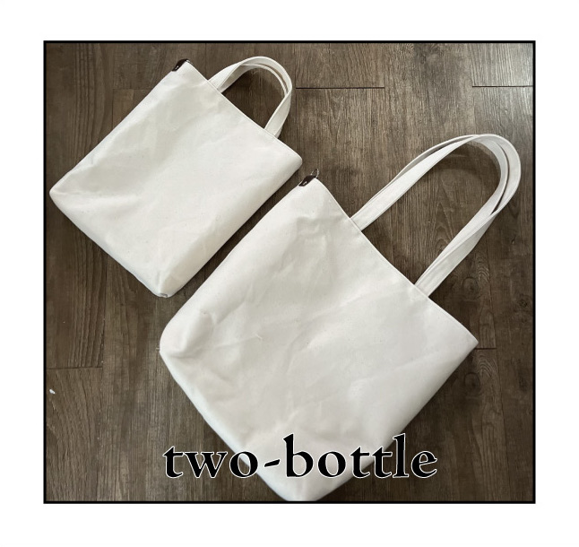 two-bottle☆twoスタイルトートバッグ  (型紙／仕様書あり）
