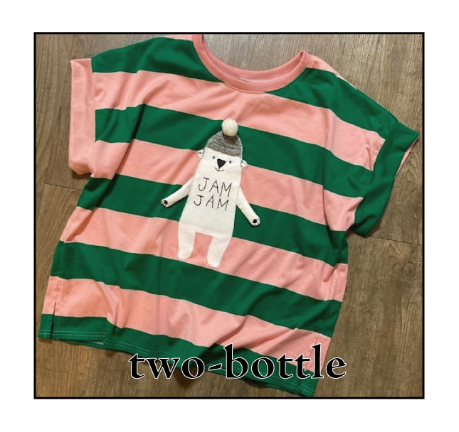 two-bottle☆ワイドなTシャツ大人用 (型紙／仕様書あり）